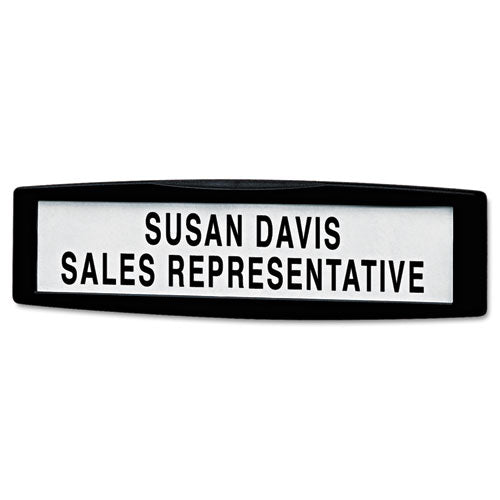 Fellowes® Plastic Partition Additions Nameplate, 9 X 2.5, Graphite freeshipping - TVN Wholesale