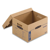 Bankers Box® Smoothmove Maximum Strength Moving Boxes, Small, Half Slotted Container (hsc), 15" X 15" X 12", Brown Kraft-blue, 8-pack freeshipping - TVN Wholesale
