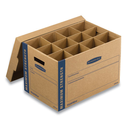 Bankers Box® Smoothmove Kitchen Moving Kit, Medium, Half Slotted Container (hsc), 18.5" X 12.25" X 12", Brown Kraft-blue freeshipping - TVN Wholesale