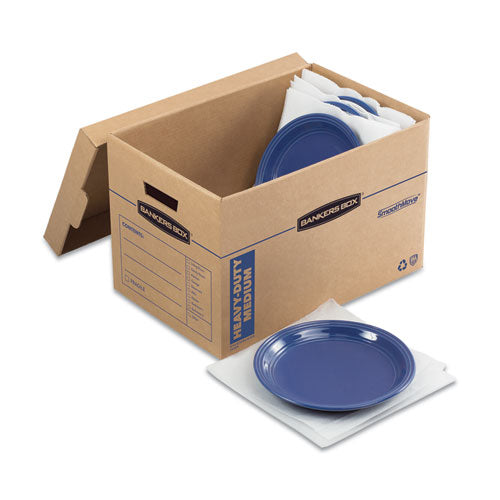 Bankers Box® Smoothmove Kitchen Moving Kit, Medium, Half Slotted Container (hsc), 18.5" X 12.25" X 12", Brown Kraft-blue freeshipping - TVN Wholesale
