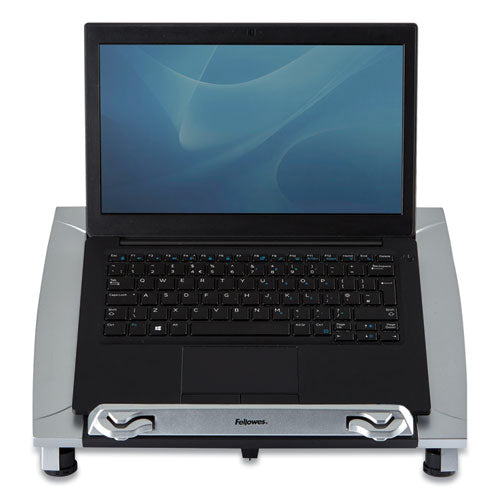 Fellowes® Office Suites Laptop Riser Plus, 15.06" X 10.5" X 6.5", Black-silver, Supports 10 Lbs freeshipping - TVN Wholesale