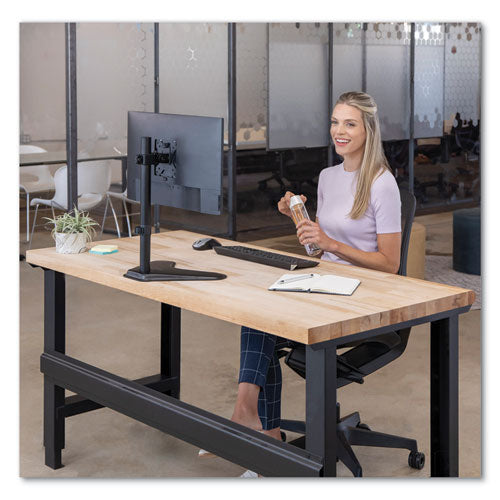 Fellowes® Professional Series Single Freestanding Monitor Arm, For 32" Monitors, 11" X 15.4" X 18.3", Black, Supports 17 Lb freeshipping - TVN Wholesale