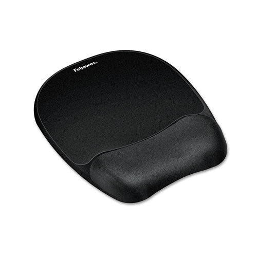 Fellowes® Memory Foam Mouse Pad Wrist Rest, 7 15-16 X 9 1-4, Black-silver freeshipping - TVN Wholesale
