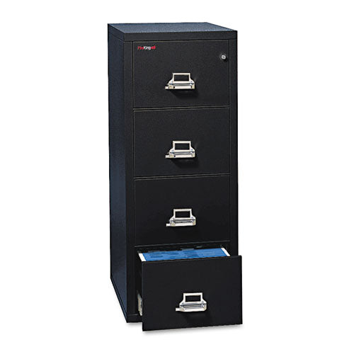 FireKing® Insulated Vertical File, 1-hour Fire Protection, 4 Letter-size File Drawers, Parchment, 17.75" X 31.56" X 52.75" freeshipping - TVN Wholesale