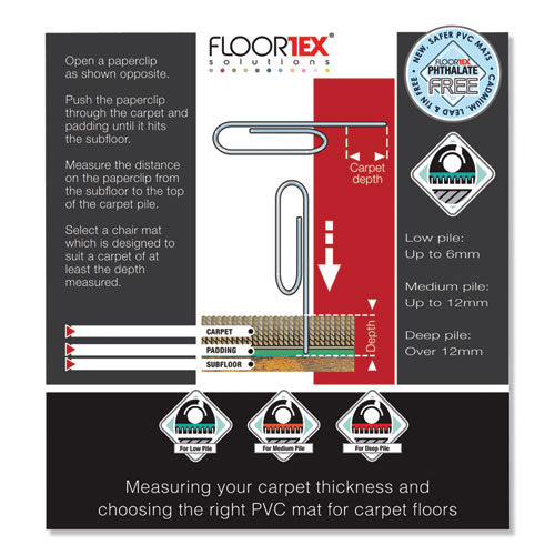 Floortex® Cleartex Ultimat Xxl Polycarb. Square General Office Mat For Carpets, 60 X 60, Clear freeshipping - TVN Wholesale