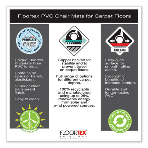 Floortex® Cleartex Ultimat Xxl Polycarb. Square General Office Mat For Carpets, 60 X 60, Clear freeshipping - TVN Wholesale