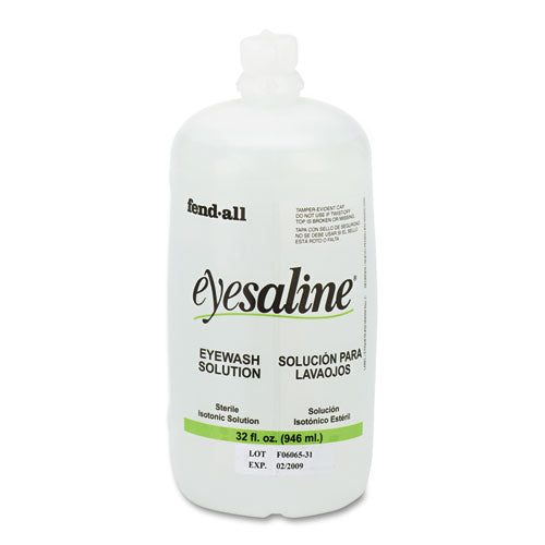 Honeywell Fendall Eyesaline Eyewash Saline Solution Bottle Refill, 32 Oz Bottle freeshipping - TVN Wholesale