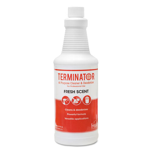 Fresh Products Terminator All-purpose Cleaner-deodorizer With (2) Trigger Sprayers, 32 Oz Bottles, 12-carton freeshipping - TVN Wholesale