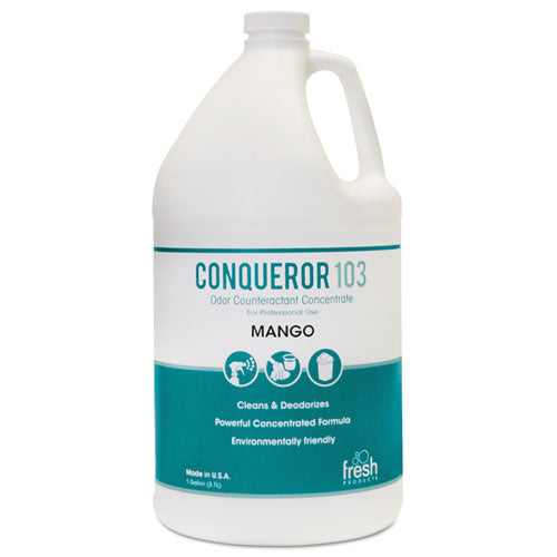 Fresh Products Conqueror 103 Odor Counteractant Concentrate, Mango, 1 Gal Bottle, 4-carton freeshipping - TVN Wholesale