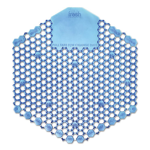 Fresh Products Wave 3d Urinal Deodorizer Screen, Cotton Blossom Scent, Blue, 10-box, 6 Boxes-carton freeshipping - TVN Wholesale