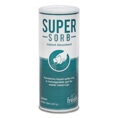 Fresh Products Super-sorb Liquid Spill Absorbent, Powder, Lemon-scent, 12 Oz. Shaker Can freeshipping - TVN Wholesale