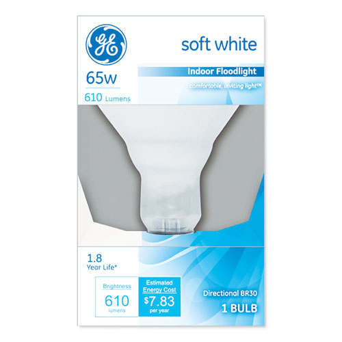 GE Incandescent Soft White Br30 Light Bulb, 65 W freeshipping - TVN Wholesale