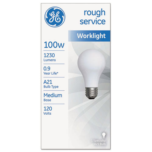 GE Rough Service Incandescent Worklight Bulb, A21, 100 W, 1,160 Lm freeshipping - TVN Wholesale