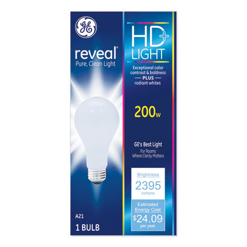 GE Reveal A21 Light Bulb, 200 W freeshipping - TVN Wholesale