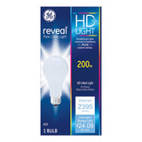 GE Reveal A21 Light Bulb, 200 W freeshipping - TVN Wholesale
