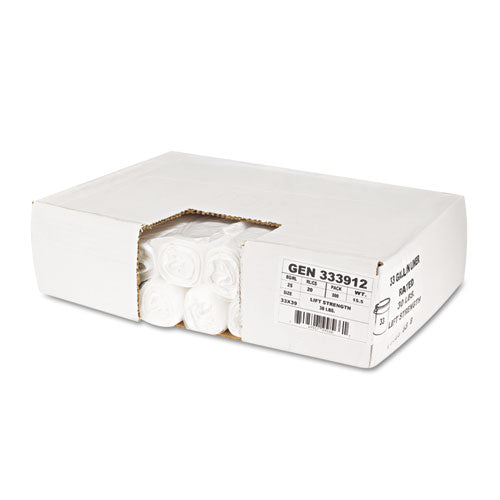 General Supply High-density Can Liners, 33 Gal, 9 Microns, 33" X 39", Natural, 500-carton freeshipping - TVN Wholesale