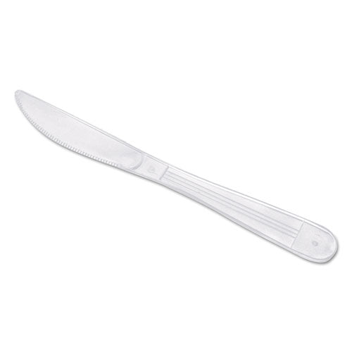 GEN Wrapped Cutlery, 6.25" Knife, Mediumweight, Polypropylene, White, 1,000-carton freeshipping - TVN Wholesale