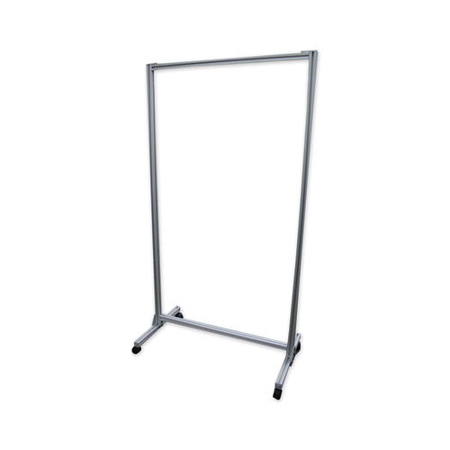 Ghent Acrylic Mobile Divider, 38.5" X 23.75" X 74.19", Acrylic; Aluminum, Clear freeshipping - TVN Wholesale