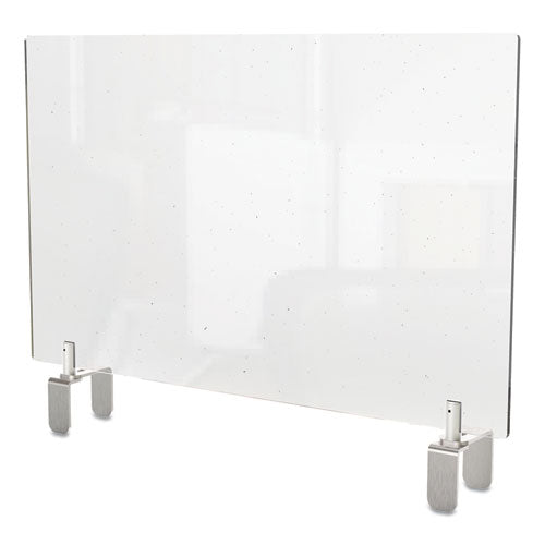 Ghent Clear Partition Extender With Attached Clamp, 36 X 3.88 X 18, Thermoplastic Sheeting freeshipping - TVN Wholesale