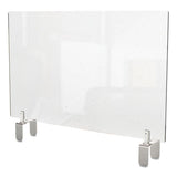 Ghent Clear Partition Extender With Attached Clamp, 36 X 3.88 X 18, Thermoplastic Sheeting freeshipping - TVN Wholesale