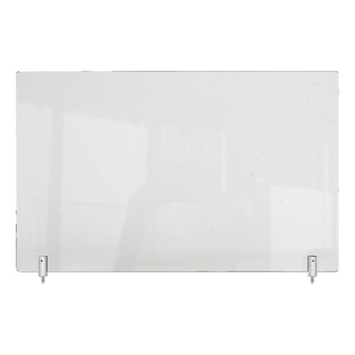 Ghent Clear Partition Extender With Attached Clamp, 48 X 3.88 X 18, Thermoplastic Sheeting freeshipping - TVN Wholesale