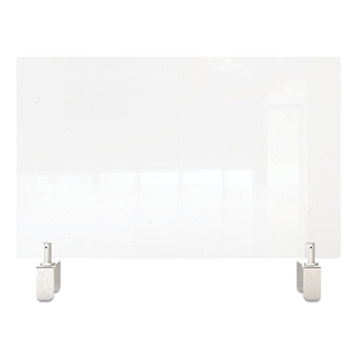 Ghent Clear Partition Extender With Attached Clamp, 48 X 3.88 X 18, Thermoplastic Sheeting freeshipping - TVN Wholesale
