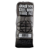 GMT Industrial-quality Steel Wool Hand Pads, #000 Extra Fine, Steel Gray, 16 Pads-sleeve, 12 Sleeves-carton freeshipping - TVN Wholesale
