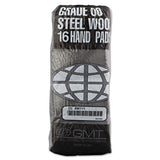 GMT Industrial-quality Steel Wool Hand Pads, #00 Very Fine, Steel Gray, 16 Pads-sleeve, 12-sleeves-carton freeshipping - TVN Wholesale