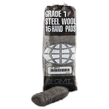GMT Industrial-quality Steel Wool Hand Pads, #1 Medium, Steel Gray, 16 Pads-sleeve, 12 Sleeves-carton freeshipping - TVN Wholesale