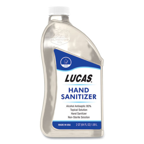 Lucas Oil Liquid Hand Sanitizer, 0.5 Gal Bottle, Unscented, 6-carton freeshipping - TVN Wholesale