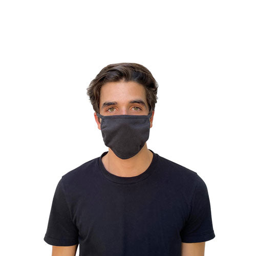 GN1 Cotton Face Mask With Antimicrobial Finish, Black, 10-pack freeshipping - TVN Wholesale