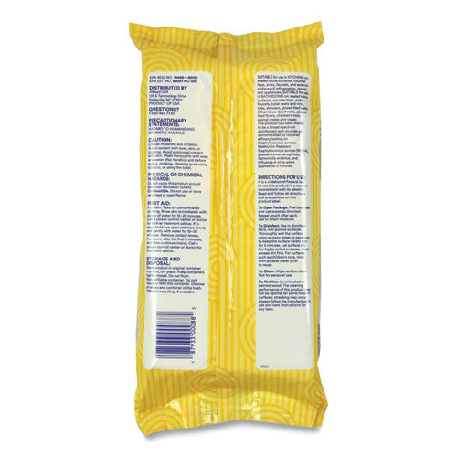 Cleanitize™ Disinfectant Surface Wipes, 7 X 7, Citrus Fruit Scent, White, 72-pack, 12 Packs-carton freeshipping - TVN Wholesale