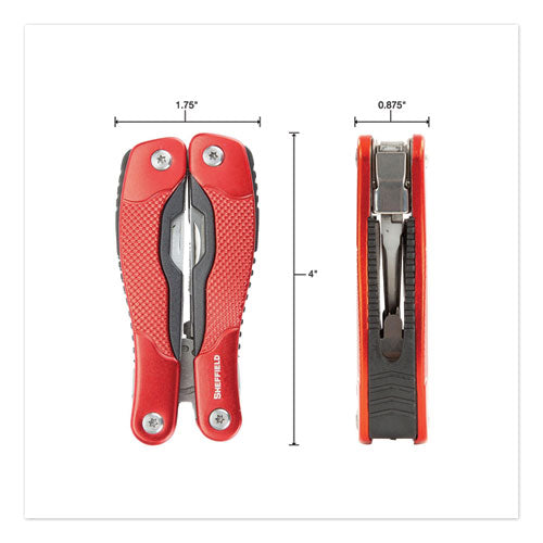 Sheffield 15-in-1 All-purpose Stainless Steel Tool With Belt Pouch freeshipping - TVN Wholesale