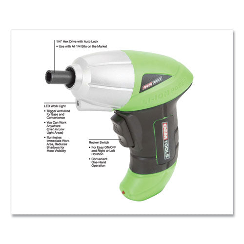 OEMTOOLS® 4v Max. Li-ion Cordless Screwdriver, 230 Rpm freeshipping - TVN Wholesale