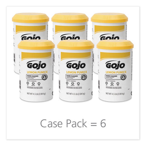 GOJO® Lemon Pumice Hand Cleaner, Lemon Scent, 4.5 Lb Tub, 6-carton freeshipping - TVN Wholesale