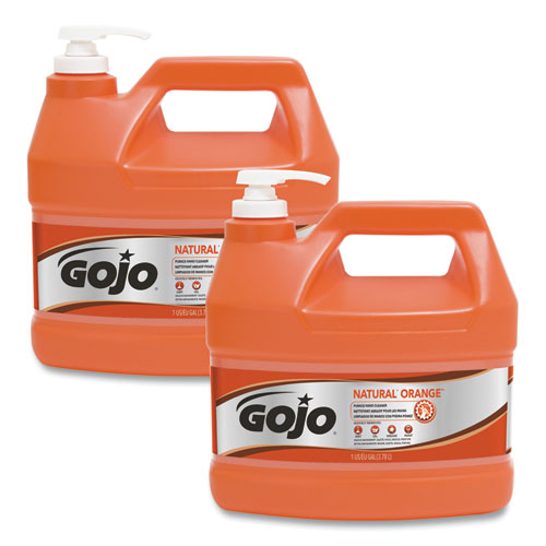 GOJO® Natural Orange Pumice Hand Cleaner, Citrus, 1 Gal Pump Bottle, 2-carton freeshipping - TVN Wholesale