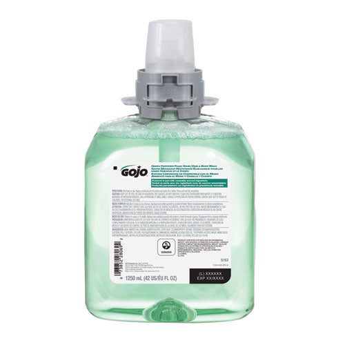 GOJO® Green Certified Foam Hair And Body Wash, Cucumber Melon, 1,250 Ml Refill, 4-carton freeshipping - TVN Wholesale