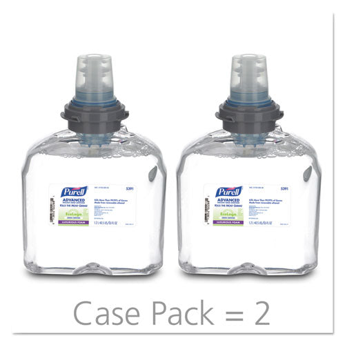 PURELL® Green Certified Tfx Refill Advanced Foam Hand Sanitizer, 1,200 Ml, Fragrance-free, 2-carton freeshipping - TVN Wholesale