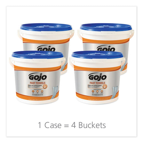GOJO® Fast Towels Hand Cleaning Towels, 7.75 X 11, 130-bucket, 4 Buckets-carton freeshipping - TVN Wholesale