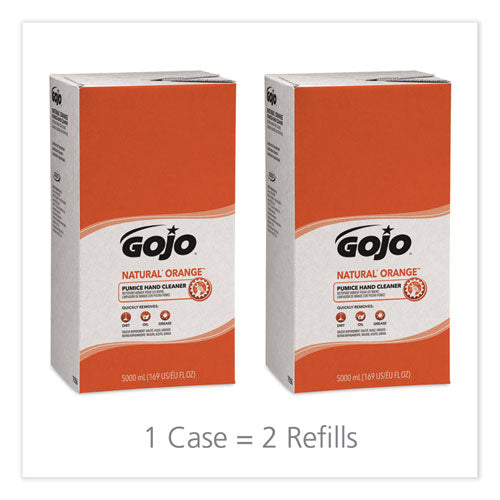 GOJO® Natural Orange Pumice Hand Cleaner Refill, Citrus Scent, 5,000 Ml, 2-carton freeshipping - TVN Wholesale