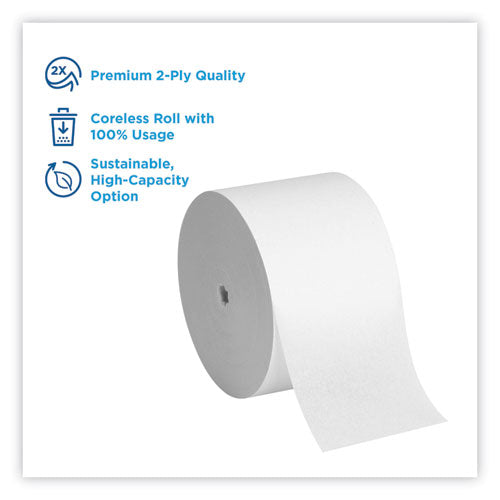 Georgia Pacific® Professional Angel Soft Ps Compact Coreless Bath Tissue, Septic Safe, 2-ply, White, 750 Sheets-roll, 12 Rolls-carton freeshipping - TVN Wholesale