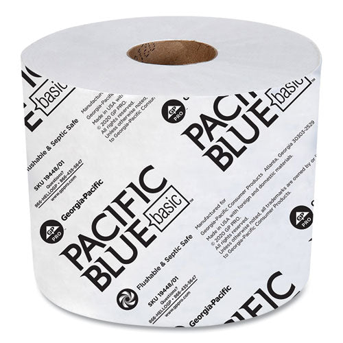 Georgia Pacific® Professional Pacific Blue Basic High-capacity Bathroom Tissue, Septic Safe, 2-ply, White, 1,000 Sheets-roll, 48 Rolls-carton freeshipping - TVN Wholesale