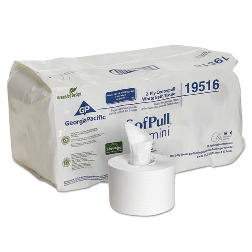 Georgia Pacific® Professional Sofpull Mini Centerpull Bath Tissue, Septic Safe, 2-ply, White, 5.25 X 8.4, 500 Sheets-roll, 16 Rolls-carton freeshipping - TVN Wholesale