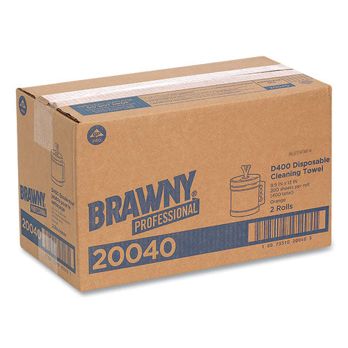 Brawny® Professional D400 Disposable Cleaning Towel System, 9.9 X 13, Orange, 200 Sheets-roll freeshipping - TVN Wholesale