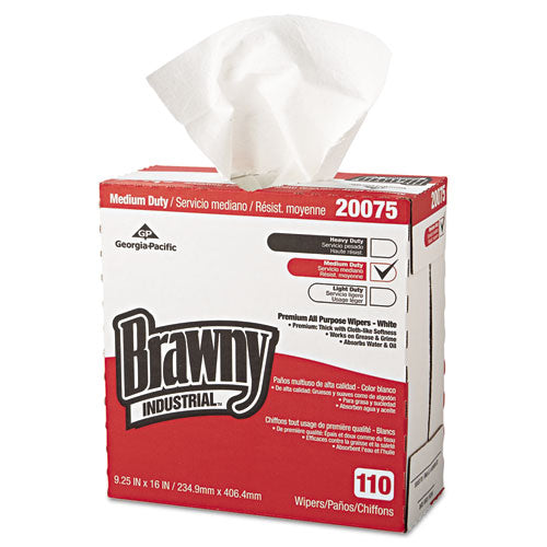 Brawny® Professional Tall Dispenser All-purpose Drc Wipers, 9 1-4 X 16, White, 110-box 10 Boxes-carton freeshipping - TVN Wholesale