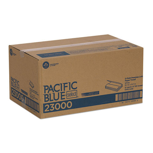 Georgia Pacific® Professional Pacific Blue Select C-fold Paper Towels, 10 1-10 X 13 1-5,white,120-pk,12 Pk-ct freeshipping - TVN Wholesale