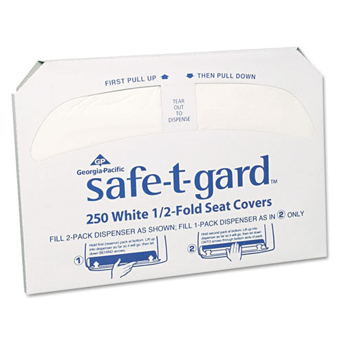 Georgia Pacific® Professional Safe-t-gard Half-fold Toilet Seat Covers, 14.5 X 17, White, 250-pack, 20 Packs-carton freeshipping - TVN Wholesale