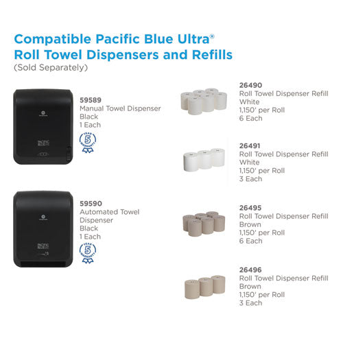 Georgia Pacific® Professional Pacific Blue Ultra Paper Towel Dispenser, Mechanical, 12.9 X 9 X 16.8, Black freeshipping - TVN Wholesale