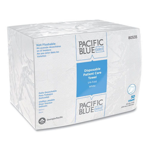 Georgia Pacific® Professional Pacific Blue Select Disposable Patient Care Washcloths, 9.5 X 13, White, 50-pack, 20 Packs-carton freeshipping - TVN Wholesale