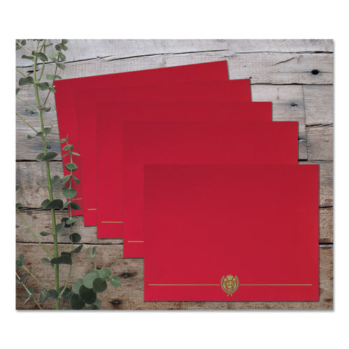 Great Papers!® Classic Crest Certificate Covers, 9.38 X 12, Red, 5-pack freeshipping - TVN Wholesale